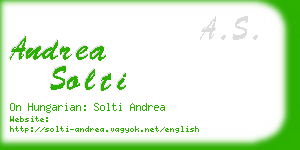 andrea solti business card